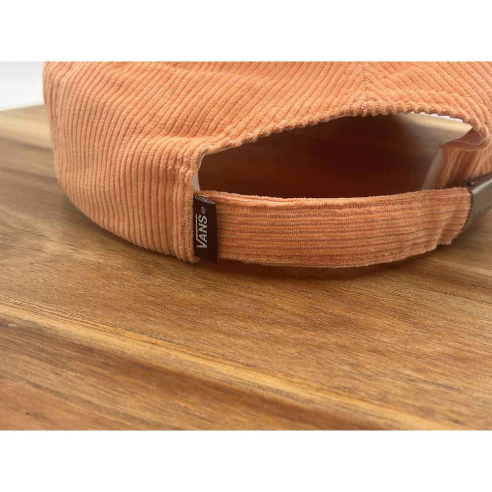 Vans Hat Cap Strap Back Corduroy Peach Orange Embroidered Dad Style Mens Casual - Picture 5 of 11
